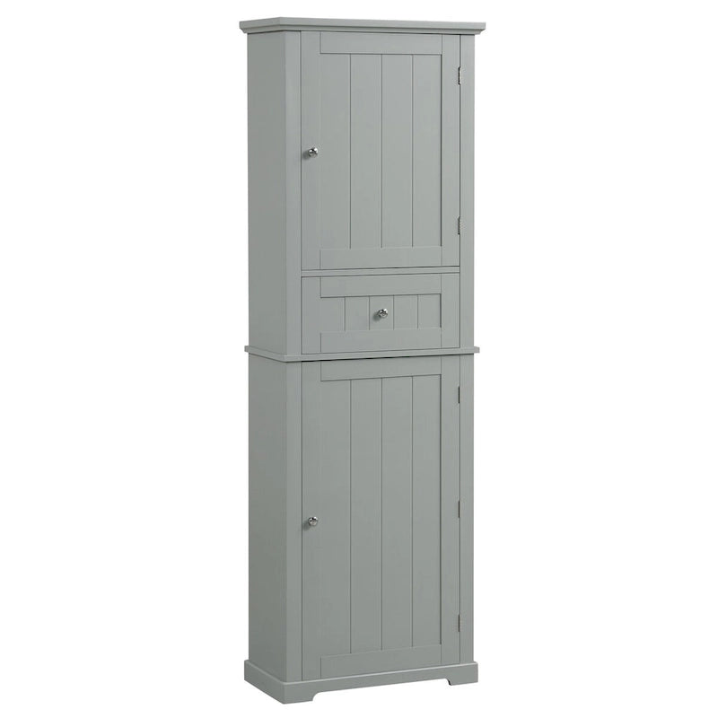 Tall Bathroom Storage Cabinet with Drawer, Adjustable Shelf and Anti-Toppling Device