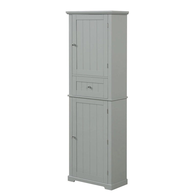 Tall Bathroom Storage Cabinet with Drawer, Adjustable Shelf and Anti-Toppling Device