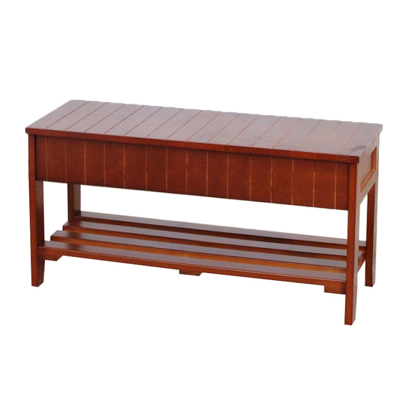 Quality Solid Wood Shoe Bench with Storage for Living Room