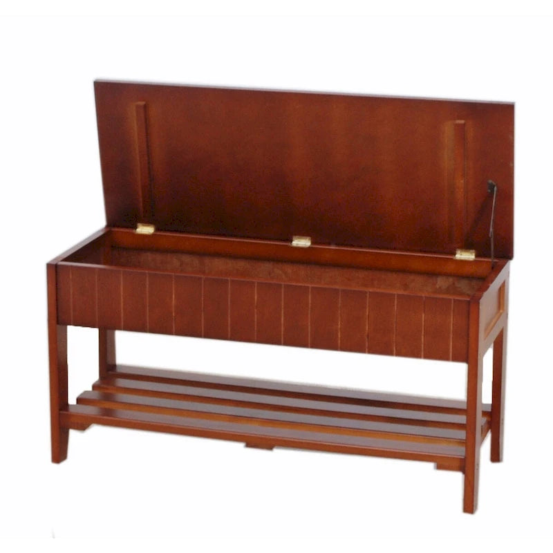 Quality Solid Wood Shoe Bench with Storage for Living Room